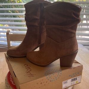 Stylish Light BrownHeeled Boots for Women 39.5-8.5